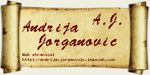 Andrija Jorganović vizit kartica